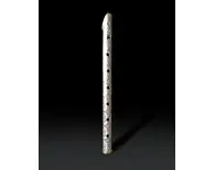 White Metal Decorative Flute, 9" inch