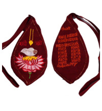 Tilak, Lotus & Conch Shell Japa Bead Bag