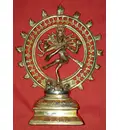 Brass Nataraja Lord Shiva Deity (8\")