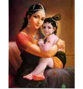 Mother Yasoda and Krishna Greeting Card Pack of 10