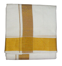 Dhoti & Chaddar Set -- Big Gold Borders