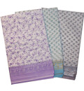 Sari, Cotton Printed -- Vrindavan Print Sari (Pastel colors on white background)