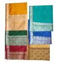 Sari, Natural Silk -- Plain colors with beautiful borders
