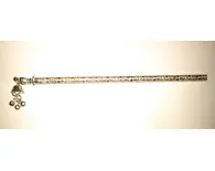 Krishna's Flute -- Silver With Hanging Bells