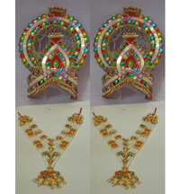 Large Crown and Necklace Set -- Type 2 -- For 20"-30" Deities (pair)