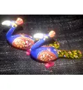 Metal Peacock 3.5\" (Set of 2)