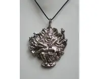 Lord Nrsimhadeva Killing Hiranyakasipu Pendant With Black Thread