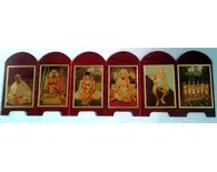 Folding Guru Parampara Display [with Six Goswamis]