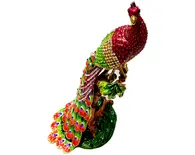 Colorful Peacock Large (9" high)