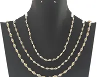 Silver Tulsi Necklace - Medium Beads