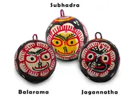 Jagannatha, Balarama and Subhadra Hanging Globes (set of 3)