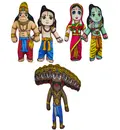 Characters of the Ramayana Children\'s Stuffed Toys (set of 5)