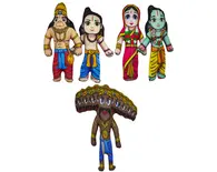 Characters of the Ramayana Children's Stuffed Toys (set of 5)