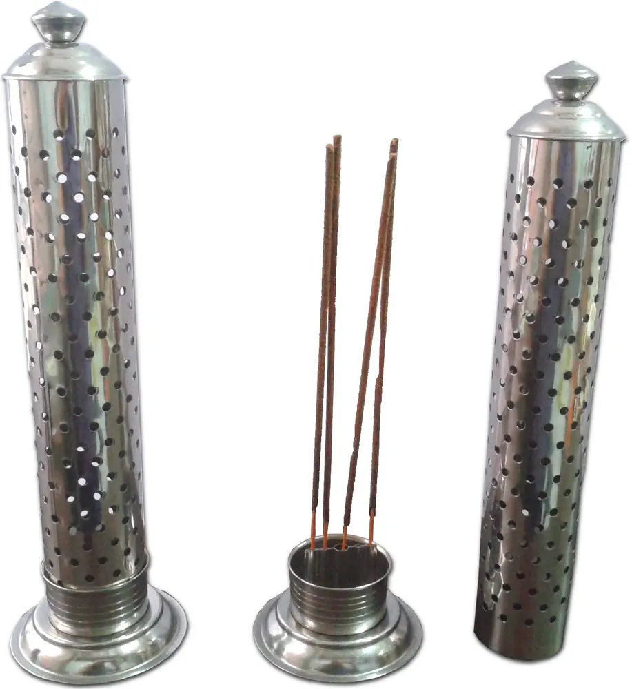 Assorted Collection of 5 Brass Incense Holders