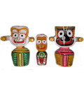 Jagannatha, Baladeva and Subhadra Deities (4\" High)