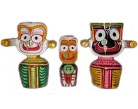 Jagannatha, Baladeva and Subhadra Deities (6" High)