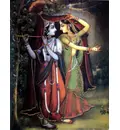 Radha and Krishna in Rain (Greeting Card Pack of 10)