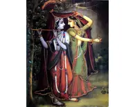 Radha and Krishna in Rain (Greeting Card Pack of 10)