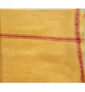 Dhoti / Chadar -- Yellow Jute -- Red Borders